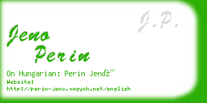 jeno perin business card